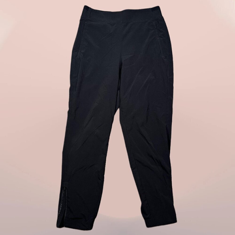 Athleta Women's Zipper Pants in All Black - Travel / Office / Commute Size 4